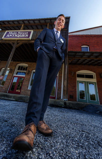 John McLean in downtown Hiram