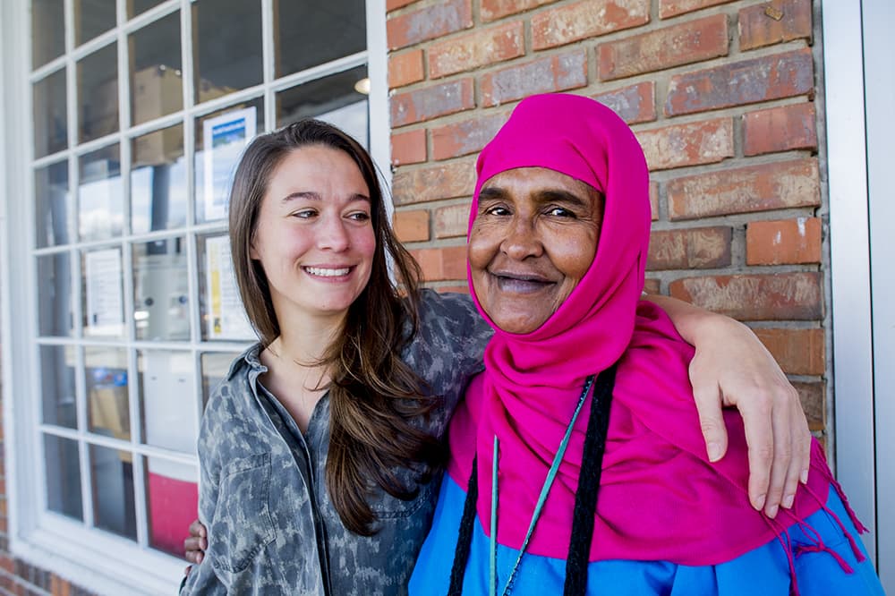 Cassie Leymarie and “Mama Amina” Osman